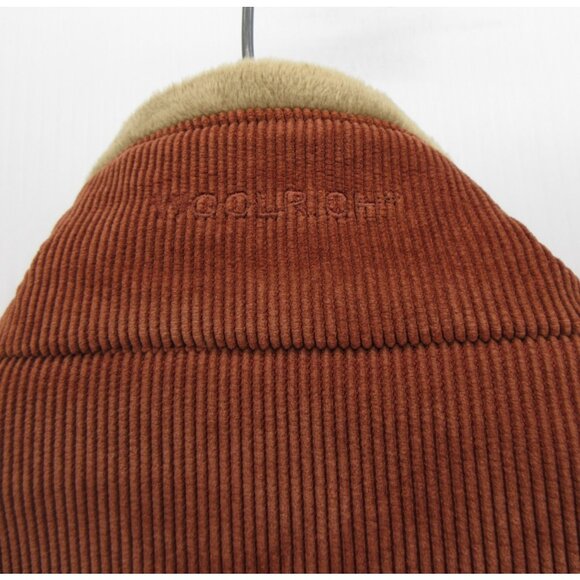 Woolrich Vest Small Cinnamon Corduroy Faux Fur Lined Jacket Full Zip - Picture 8 of 12
